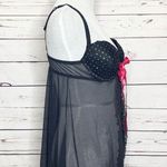 Inner Secret Black & Pink Sequin & Rosettes Teddy Lingerie Size Medium Photo 6