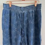 Young Fabulous and Broke YFB Blue Eyelet Lace Pants Rayon Cotton Medium Photo 9