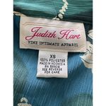 Vintage Judith Hart Robe Green Black Floral Print Size XS Photo 1