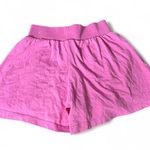 Nike Pink Lounge Shorts Elastic Waist Tonal Swoosh Athleisure Sporty Girl M Photo 2