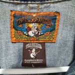 True Religion Y2K  Denim Jacket corduroy elbow patch women’s SZ L Retro Vintage Photo 7