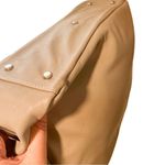Perlina NEW  NEW YORK Taupe Satchel Leather Bag Photo 5