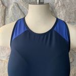 Crane Two Tone Blue Full Coverage Sports Bra With Adjustable Back Photo 3