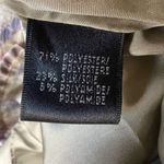 Lafayette 148 New York Metallic Abstract Print Shimmering Silk Blend Flare Skirt Blue Size 6 Photo 4