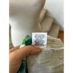 Victoria Dunn Blue, Green White Floral Block Print Shirred Ruffle Sleeve Dress Blue Size XXL Photo 3