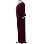 SKIMS Soft Lounge Ringer T-Shirt Long Dress Maxi Maroon Red Size Small Photo 6