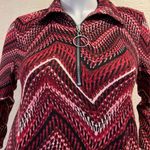 Ava & Grace Red and Black Geometric Zig Zag Quarter Sleeved Midi Dress NEW Photo 2