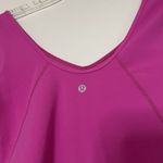 Lululemon Hot pink v neck short sleeve cropped shirt size 4 Photo 2