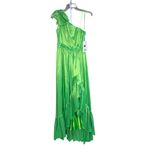 Mac Duggal NWT One Shoulder Bow Asymmetrical Hem Gown in Spring Green Size 4 Photo 2