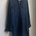 Denim & Supply Ralph Lauren Lace Up Denim Mini Dress (M) Dark Wash 100% Cotton Blue Size M Photo 1