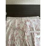 Studio M Skirt Womens Large White Pink Crochet Flared Tiered Ruffle Boho Western Photo 4