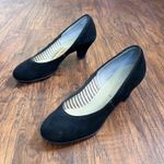 vintage • 1950s black suede pumps babydoll pinup heels retro rockabilly Size 5 Photo 11