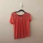 Croft & Barrow orange button down pajama shirt Photo 3