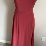 Jenny Yoo  Collection Dani Tie Back V-Neck Mauve Full Length Gown Women 14 Formal Photo 0