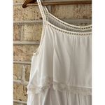ANINE BING  Layered Lace Trim Sleeveless White Mini Dress GUC Minor Flaw M Tiered Photo 10