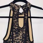 Anthropologie Weston Wear Black Floral Lace High Neck Halter Top Size Small Photo 3