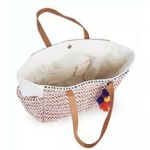 No Boundaries NEW  Caroline Aztec Boho Chevron Woven Beach Tote Bag w/ Tassels Photo 3