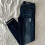 Aeropostale Dark Wash Low Rise Destroyed Jeggings Photo 0