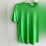 ZARA Lightweight Knit Short Sleeve Shirt, Bright Green, Size XL Photo 4