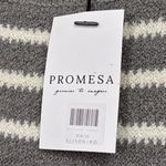Prómesa Promesa Gray Soft White Striped Oversized Sweater Size Small NWT Womens Photo 4