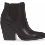 BP Lex Bootie Block Heels In Black Leather Size 9 Women Photo 1