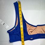 J.Crew Heritage Scoop Neck Bikini Top Plus Size 2X Blue Retro Swim Beach New Photo 2