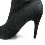 Brash  9 Booties Black Glitter Pointed Toe Pull On Sock Boots Stiletto Heel Spicy Photo 10