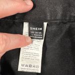 SheIn Mini Micro Skirt Size L Black High Waist Denim Pleated Mini Skirt Raw Hem Photo 5