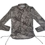 Sweet Rain Young Contemporary Top Womens Large Elastic Blouse Sheer Long Sleeve Photo 3