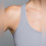 Lululemon Cool Racerback Tank Top in Tonka Stripe Heathered Slate White Size 0 Photo 2