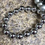 Charlotte Russe NWT  Black Silver Beaded Bracelets Photo 3