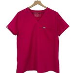 FIGS Catarina One-Pocket Scrub Top™ - Pink - Large Photo 0