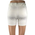 Reebok Women's White Pull On Mid Rise Yoga Workout Athletic Biker Shorts Size L Photo 2