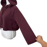 Athleta Steady State Crop Sweatshirt Hoodie Cropped Antique Burgundy Women’s XXS Photo 8