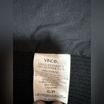 Vince  Black Lamb Leather Rib Panel Scuba Jacket Size S EUC Photo 5