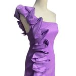 Daisy One-Shoulder Ruffle Dress Size S Lavender Dance Cocktail Bodycon Stretch Photo 1
