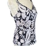 Jantzen women's size 10 black and white tropical print lightly padded tankini Photo 1