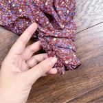 ASTR  • Zanna Floral Lace Trim Long Sleeve Top blouse brown ditsy cropped Photo 7