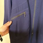 Green w Envy Women's Navy‎ Blue Dress Coat Large Purple Rich Winter Photo 2