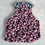 Anthropologie Emily Lovelock Floral Abstract Colorblock Cap Sleeve Blouse Sz 10 Photo 3