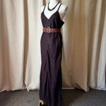 Vintage Y2K Old Navy 100% Linen Brown Maxi Slip Dress Size 10 Photo 3