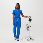 FIGS High Waisted Livingston Basic Scrub Pants in Royal Blue, Size X-Large Photo 1