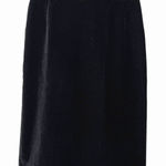 Weekend Max Mara Black Corduroy Pencil Skirt US 4 Stretch Back Slit Quiet Luxury Photo 0