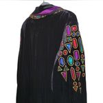 Bob Mackie  Wearable Art Velour Zip Jacket Jewels Matching Removable Scarf sz 1X Photo 6