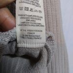 FRNCH  Women's Tan Knit Ribbed Long Sleeve Stretch Top Size M Photo 5