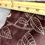 Ann Taylor LOFT Pants Womens 10 Brown Floral Straight Leg Cotton Stretch Aloha Resort Vtg Photo 2