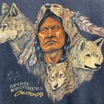 The Vintage Shop Vintage 1990s Spirit Brothers Okoboji Native American Wolf Single Stitch T-Shirt Photo 1
