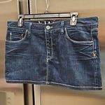 💕KITSON💕 Y2K Play Me Denim Mini Skirt ~ Dark Blue Wash 30 Size undefined Photo 0