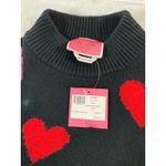 Kate Spade  NEW YORK Hearts‎ Mockneck Black Sweater Size XXS NWT Valentine Cute Photo 8