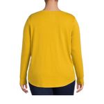 Terra & Sky 's V-Neck T-Shirt women’s plus size 3XL tee apple juice mustard new Photo 4